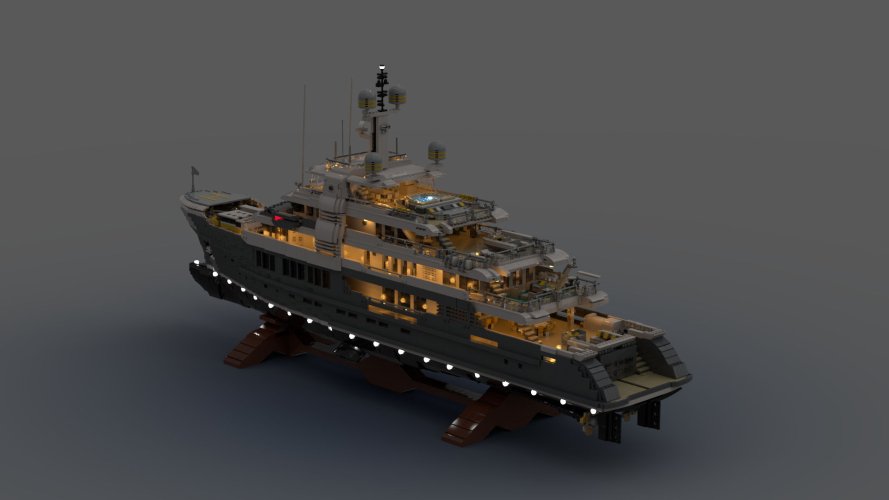 Arjan Oude Kotte from the Netherlands builds yachts out of Lego bricks
