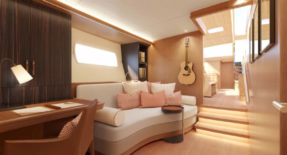 Custom carbon luxury sailing yacht